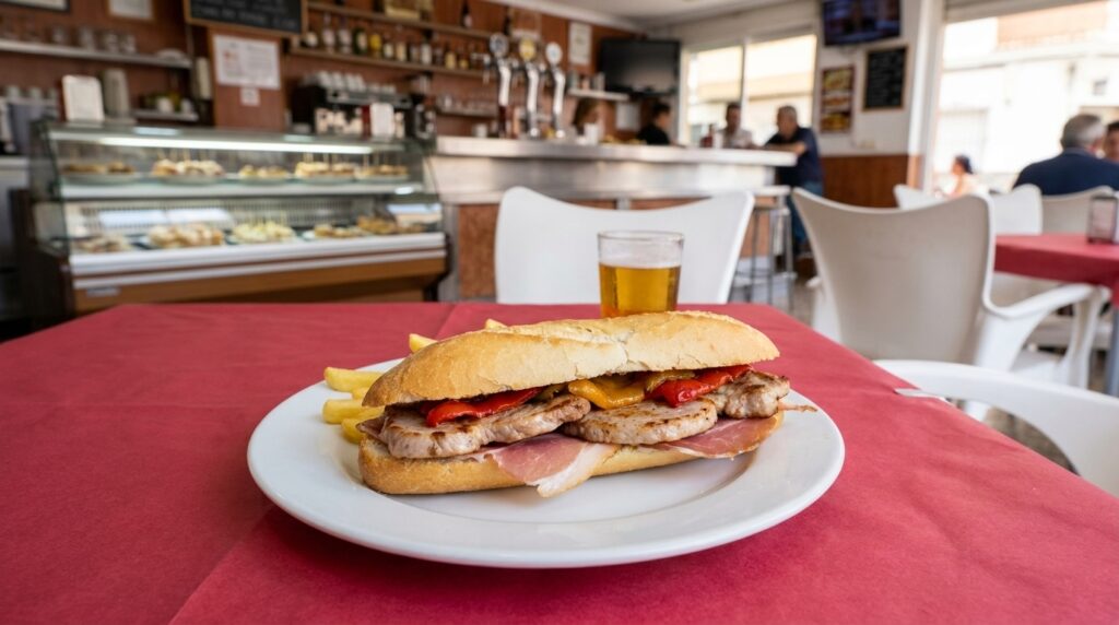 Bocadillo de lomo en La Nueva Dama, El Altet