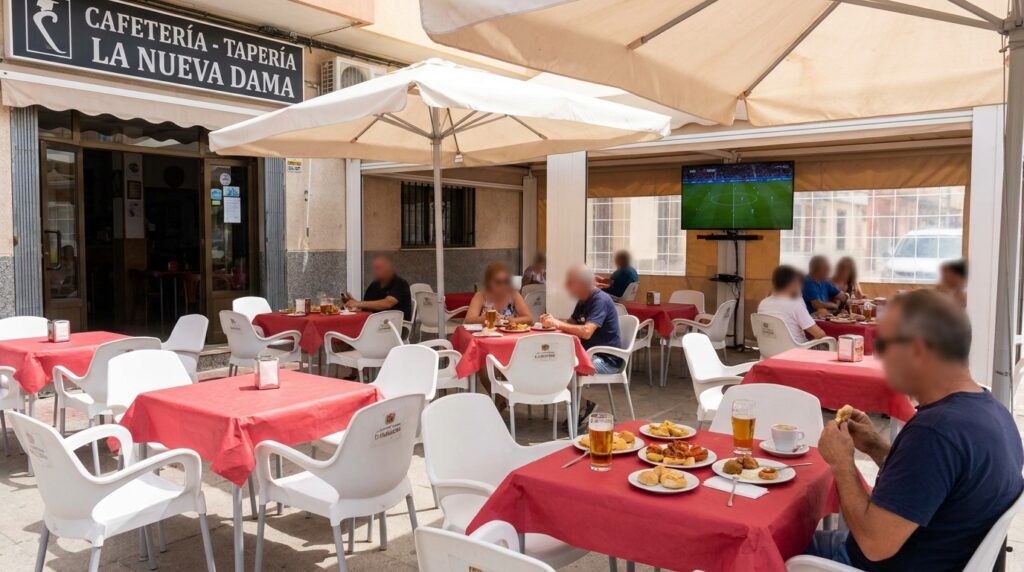 Terraza soleada de La Nueva Dama en El Altet