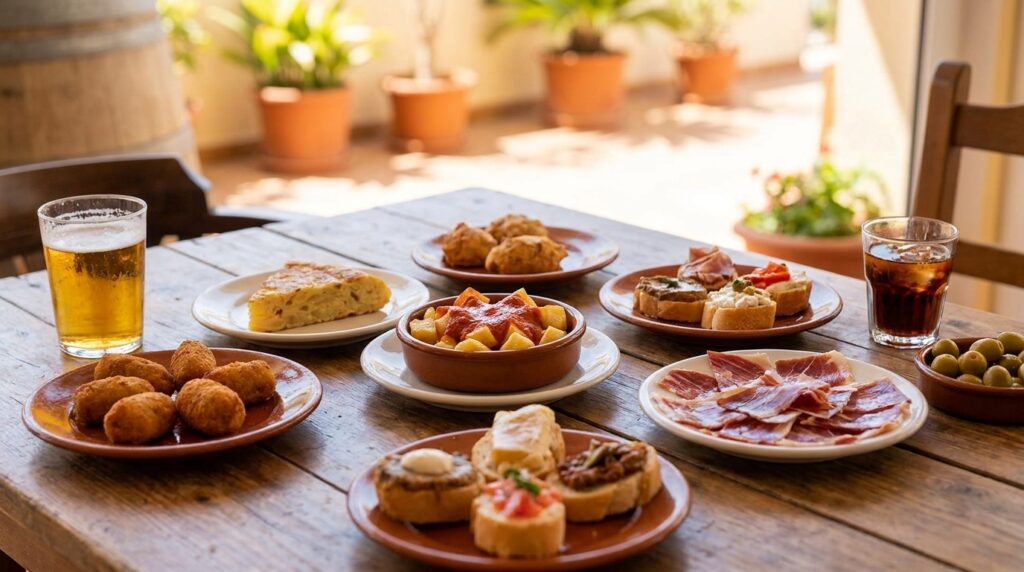 Surtido de tapas españolas para compartir en La Nueva Dama, El Altet