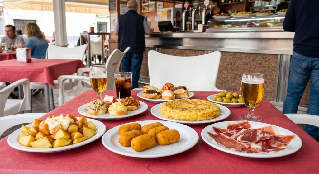Surtido de tapas españolas para compartir en La Nueva Dama, El Altet